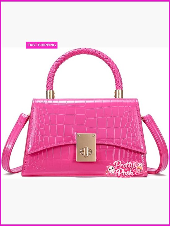 Handbags - Classic Satchel Handbag Mini Purse Faux Leather Crossbody Bag Shoulder Bag